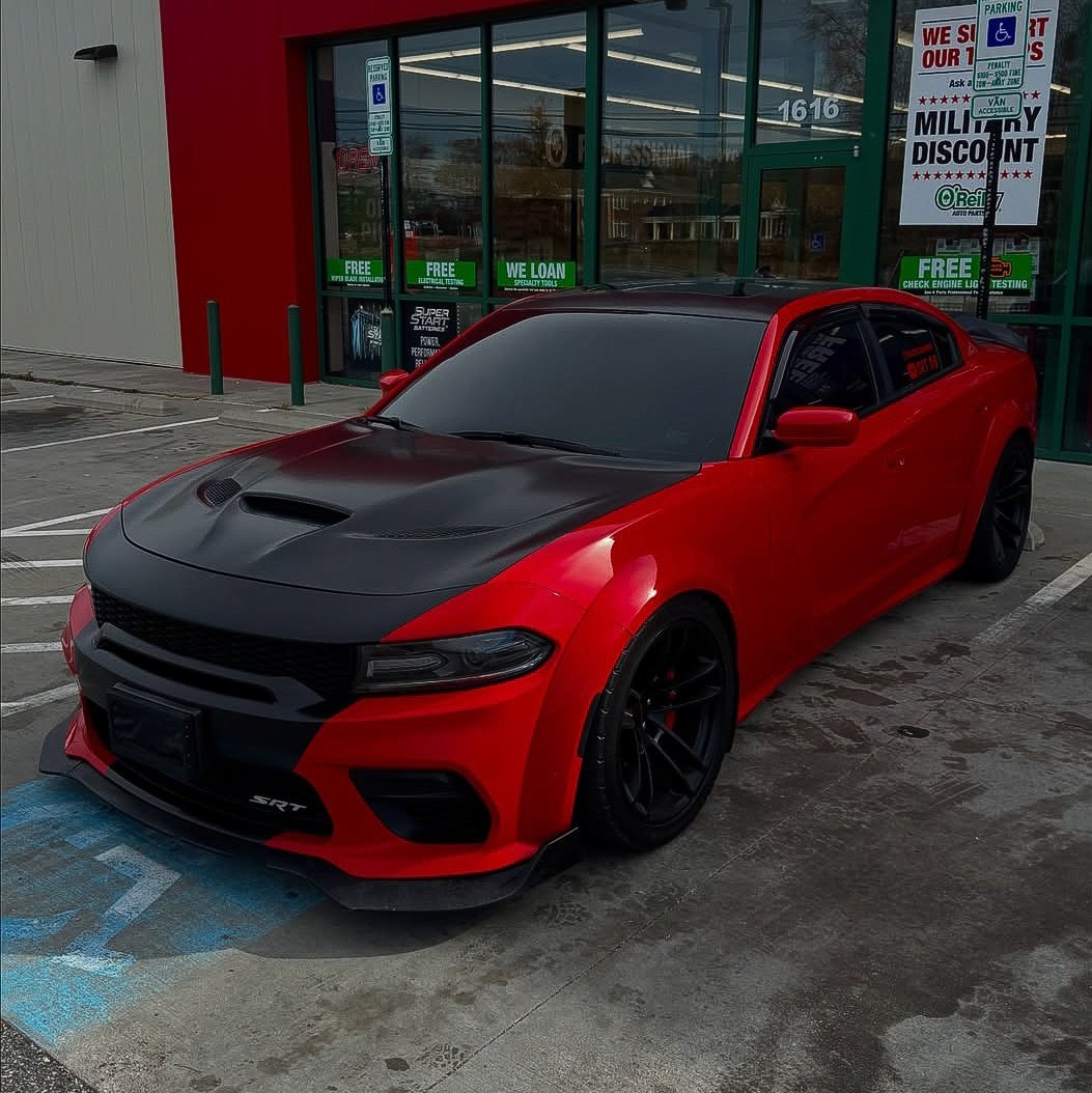 LXandBeyondNats's tweet image. #frontendfriday Custom Wrapped @Dodge Charger Scat Pack Widebody. 📷: @therealdominek | dodge.com