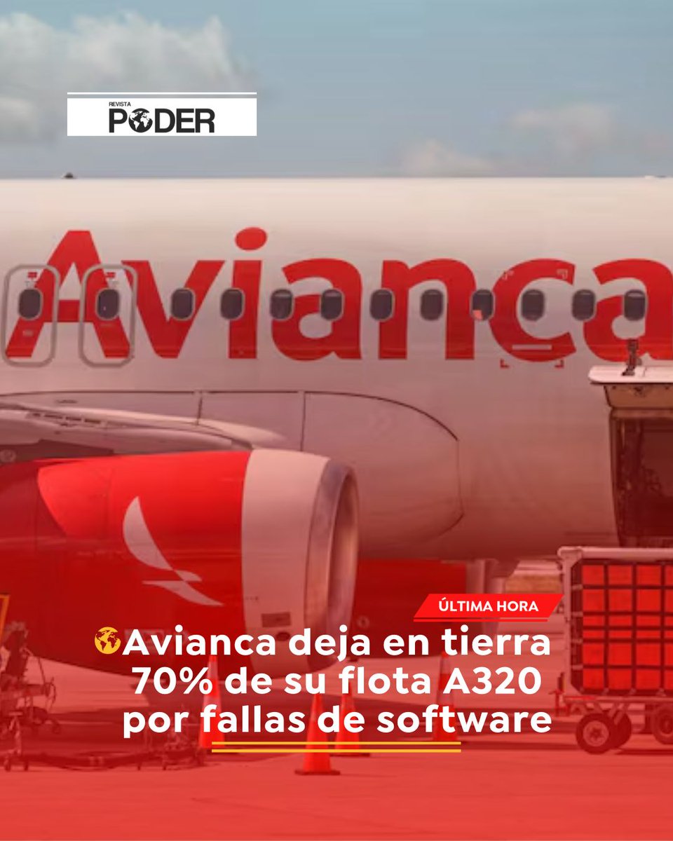 RevistaPODERcol's tweet image. #ATENCIÓN | @avianca suspendió más del 70% de su flota A320 por fallas de software ordenadas por Airbus. La aerolínea detuvo la venta de tiquetes hasta el 8 de diciembre y advierte afectaciones en la operación nacional e internacional.
#RevistaPoder #NoticiasPoder #Urgente…