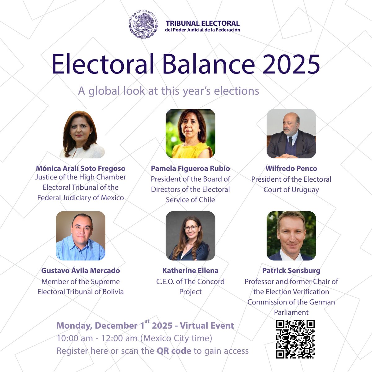 Join the virtual event “Electoral Balance 2025”! 🗳️🌍
On December 1st at 10:00 a.m. (UTC-6), GNEJ members will discuss elections from around the world. ▶️youtube.com/live/V0dPNSt2V…