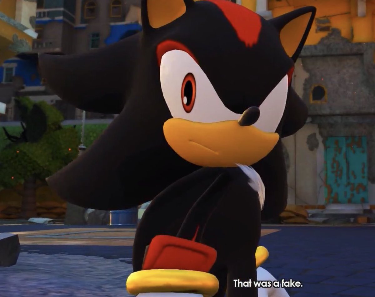 It was nice when Shadow kicked the fake him so Sonic didn’t get hurt