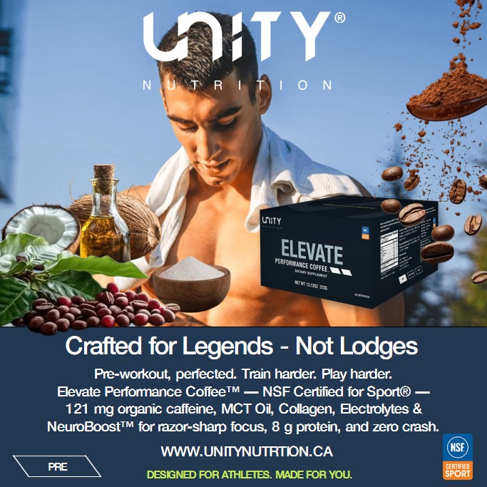 Crafted for Legends - Not Lodges.

Pre-workout, perfected. Train harder. Play harder. Elevate Performance Coffee™ — NSF Certified for Sport® — 121 mg organic caffeine, MCT Oil, Collagen, Electrolytes &amp; NeuroBoost™ for razor-sharp focus, 8 g protein, and zero crash.

#legends