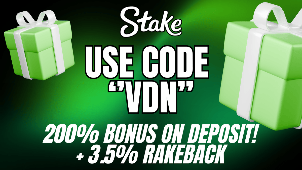 💸CLAIM 200% DEPOSITE BONUS AND 3.5% RAKEBACK ON STAKE ON CODE " vdn " :  🔴stake.com/?c=vdn🔴

✅RANDOM RETWEET WHO TAG FRIEND GET 30$ !