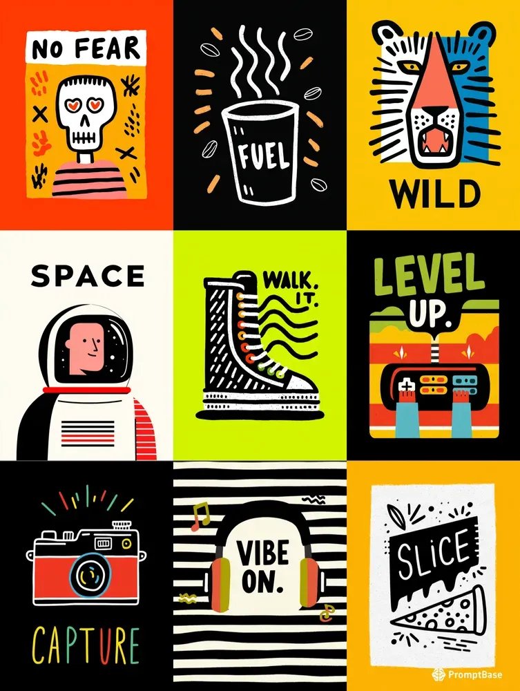 promptbase's tweet image. Minimalist Vector Tees by celil using Midjourney 👕