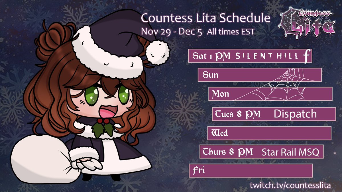 Almost Christmas means.... It's almost Christmas! I'm starting Dispatch this week! And continuing Silent Hill tomorrow!