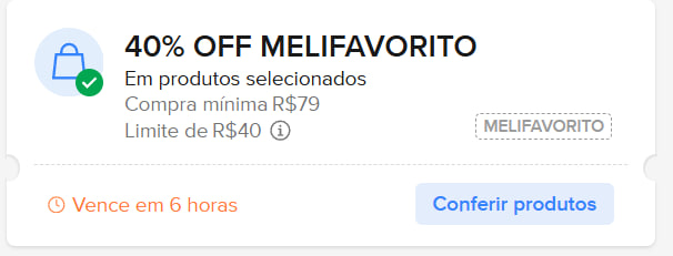 O BRABO VOLTOU 

🔥🔥 Cupom Mercado Livre

40% OFF, máximo de R$ 40 OFF: MELIFAVORITO

mercadolivre.com/sec/1UMapgt