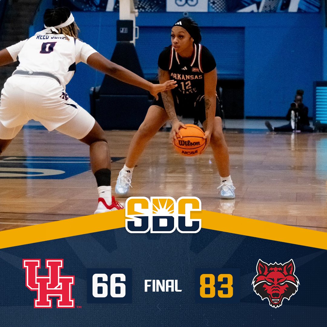 SunBelt's tweet image. 𝗕𝗜𝗚 𝗪𝗜𝗡 𝗙𝗢𝗥 𝗧𝗛𝗘 𝗥𝗘𝗗 𝗪𝗢𝗟𝗩𝗘𝗦.

10 of @AStateWB&apos;s 11 players get on the score sheet on their way to a 83-66 win over the Big 12&apos;s Houston in the @BahaMarHoops tournament. ☀️🏀