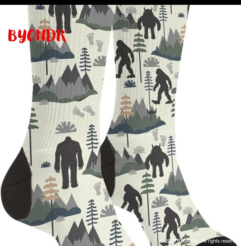 GoBYONDR_IO's tweet image. Feet or fiction? Our deep dive into Bigfoot-themed socks reveals more than just funky fashion. #byondr #Bigfoot Read more: byondr.io/2025/11/28/ste…