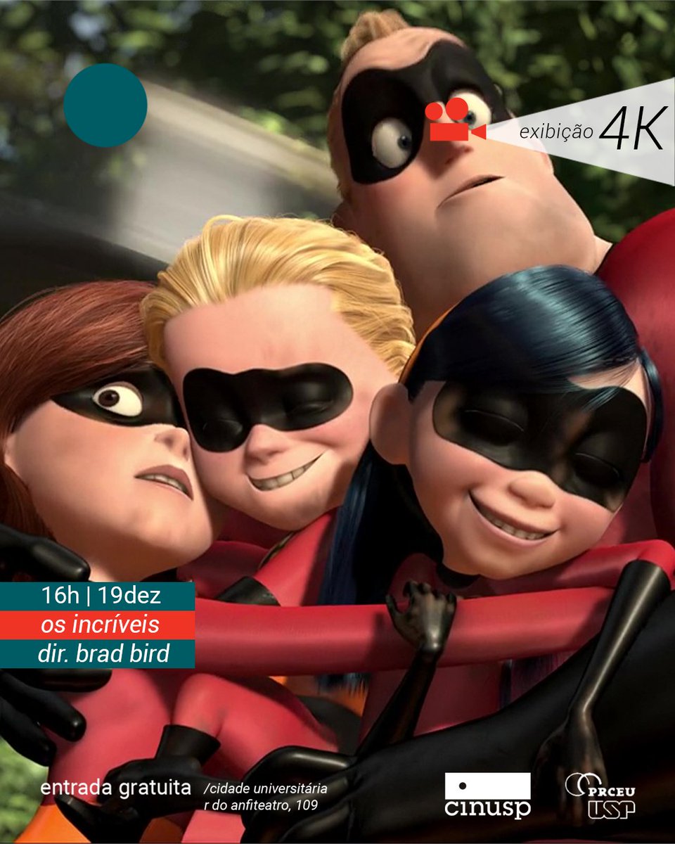 MOSTRA | Casos de Família 🏠 🎬 Os Incríveis EUA, 2004, 115' Direção: Brad  Bird 📍CINUSP - R. do Anfiteatro, 109 - Butantã, São Paulo, image size:960x1200