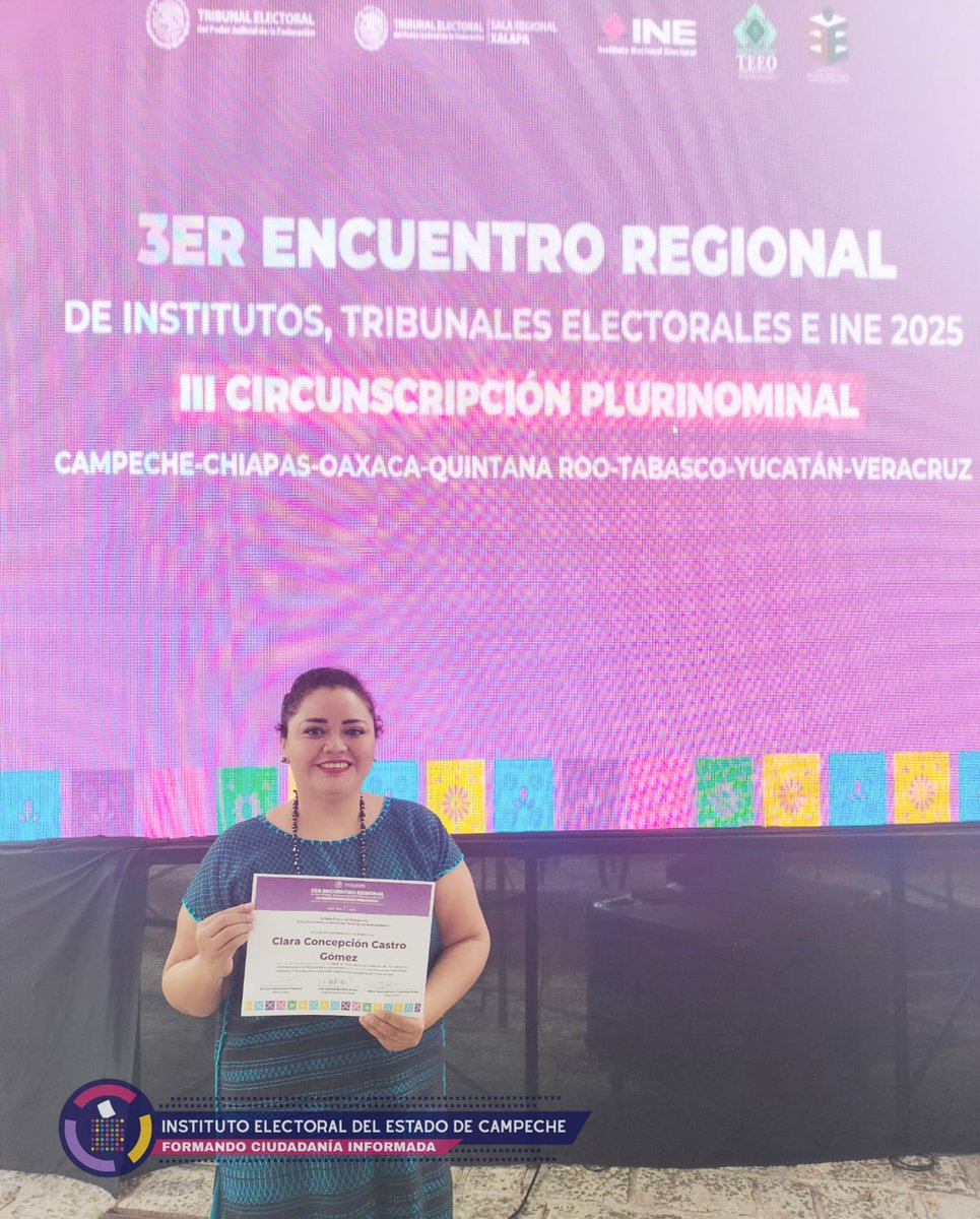 Durante su intervención en el 3er. Encuentro Regional de Institutos, Tribunales Electorales e INE 2025, la Consejera Presidenta, <a href="/Clara_CastroG/">Clara Castro Gómez </a> señaló que el IEEC tiene importantes retos con los derechos políticos de las personas afromexicanas y el ejercicio de su democracia