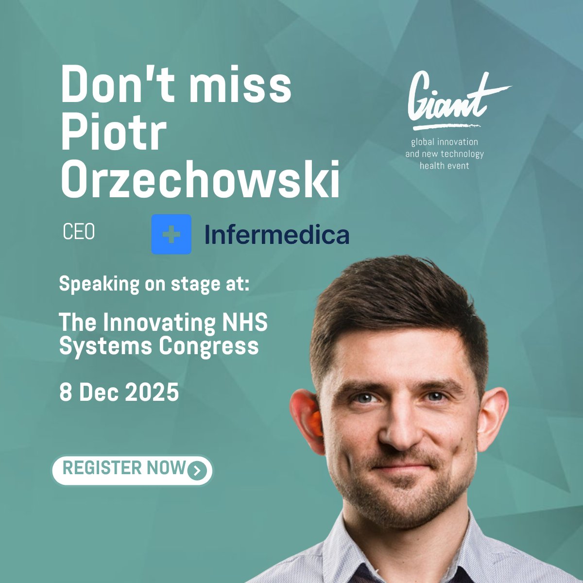 GIANT_health's tweet photo. Digital Front Door in Australia: Lessons From Large-Scale AI Triage
@_orzech CEO @Infermedica will be joining us at #GIANT2025
In this 10-min presentation, Piotr will talk about the implementation of Infermedica’s #AI-driven symptom checker
📅8 Dec🕙11:35🎟️https://t.co/RfQWmnyVnT https://t.co/qAEGHgTcoS