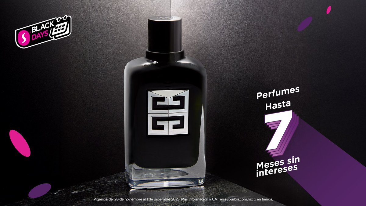 ¡Dale un giro a tu esencia! ✨ Tus fragancias favoritas están con hasta 7 MSI por Black Days.
👉 Encuentra la tuya hoy:
suburbia.onelink.me/uDOC/1immu34f