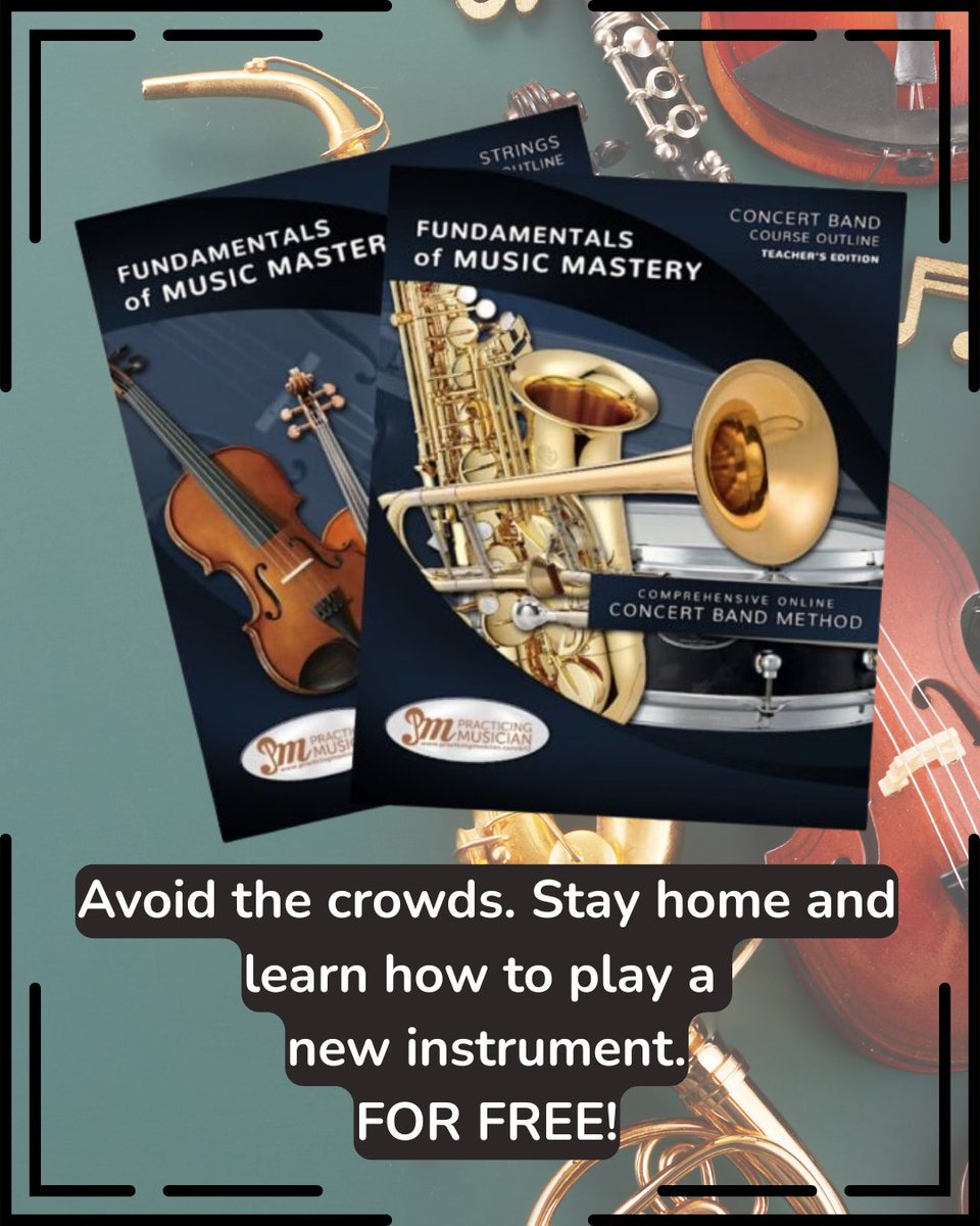 practicingmusic's tweet image. Give your loved ones the gift of music education this year, for FREE! Choose from 15 different band and orchestra instruments. 

Click to get started. practicingmusician.com/free-music-les…

#practicingmusician #practicemusic #band #orchestra #freemusiclessons #musicislife