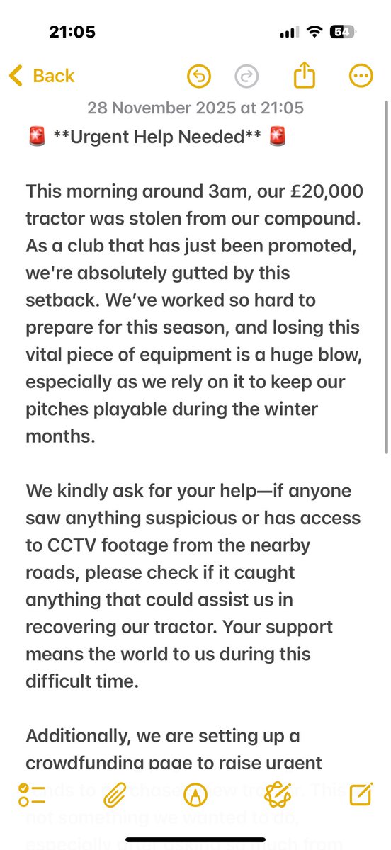 ITFCFootball's tweet image. Absolutely lost for words, please help share this post to try and find our tractor and the absolute scum who have stolen it. #ITFC