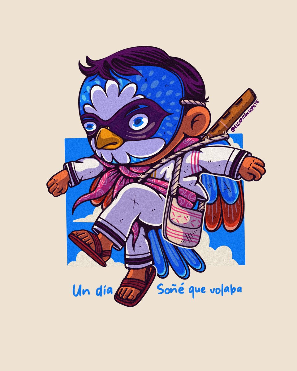 ElCapitanCopete's tweet image. Un día soñé que volaba. 🐦🤲

#ilustradoresmexicanos #ilustration #procreate