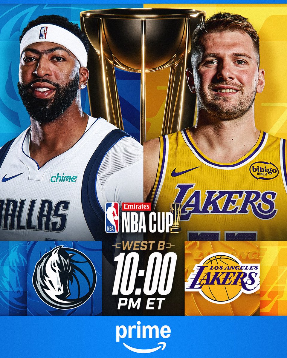Lakers can clinch home court in the Quarterfinals with a win! 🏆

• Luka Dončić: (35.2 PPG, 1st in NBA) and the Lakers eye a 6th straight win
• Anthony Davis: Back in action in LA for the first time since trade

Don't miss DAL/LAL on the final night of @emirates NBA Cup Group 