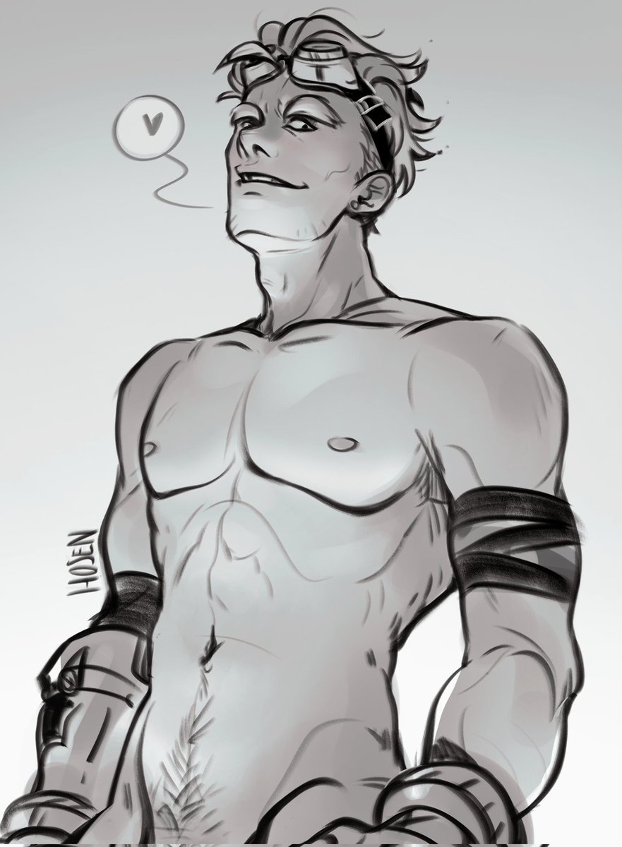 HOSEN__HOSEN's tweet photo. ...wanted to try drawing that funny head angle but with junkrat (?)

#Junkrat #Overwatch2fanart https://t.co/QgExuoiGTO