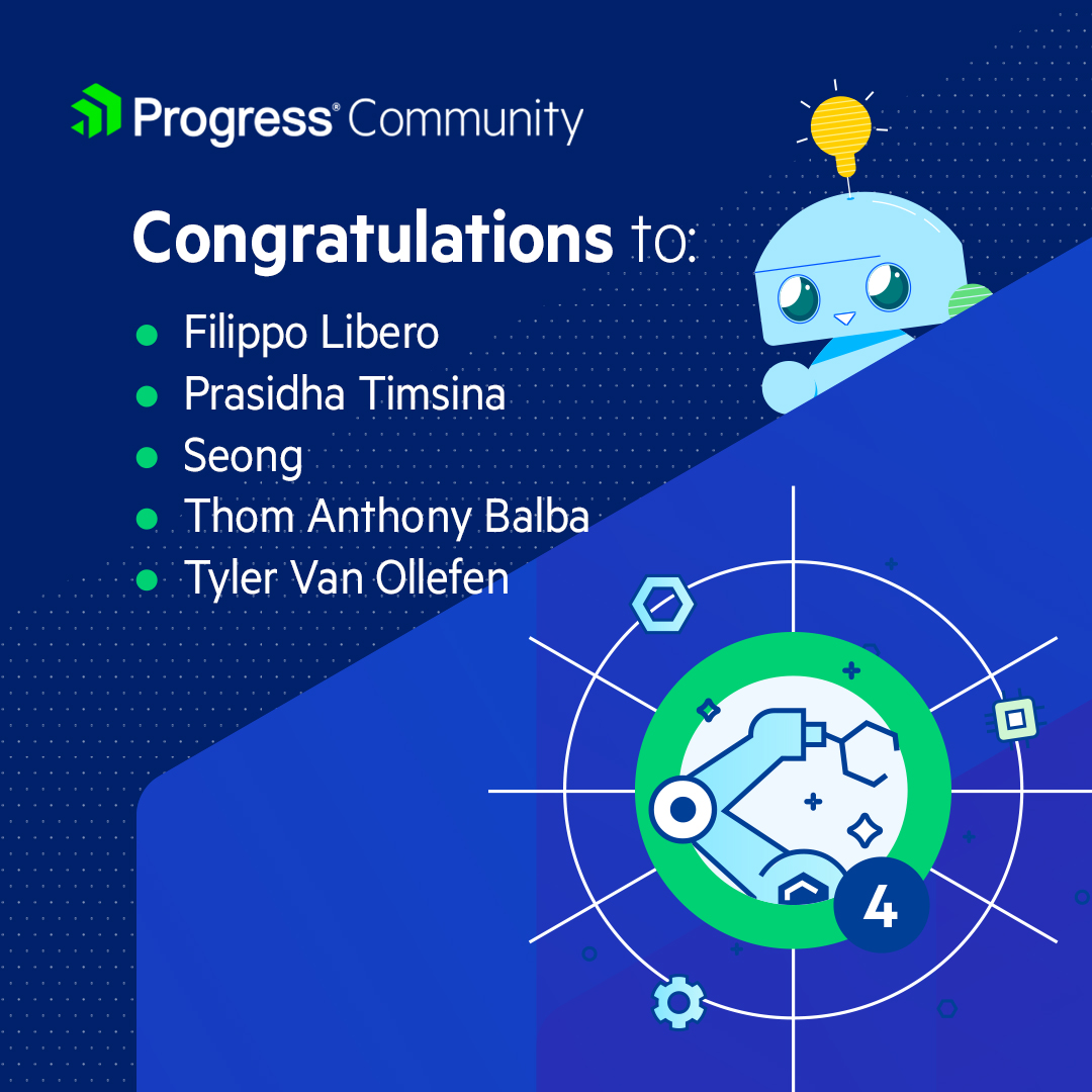 _DataDirect's tweet image. 🎉 Congratulations to our members for leveling up in the Progress Community! 

prgress.co/3YeGSRX

You made it to Level 4 👏🏼
Filippo Libero
Prasidha Timsina
Seong
Thom Anthony Balba
Tyler Van Ollefen

#ProgressUC