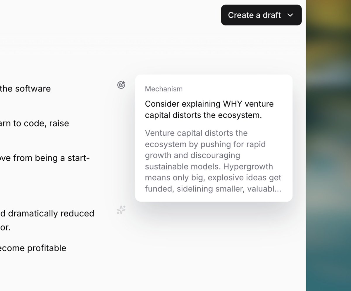 theodesigning's tweet image. I like to use AI for the last mile of writing - turning an opinionated outline into a draft

But I'm tired of refining my ideas and spinning up documents in a chat window

I'm building Margin to be the best way to write with AI