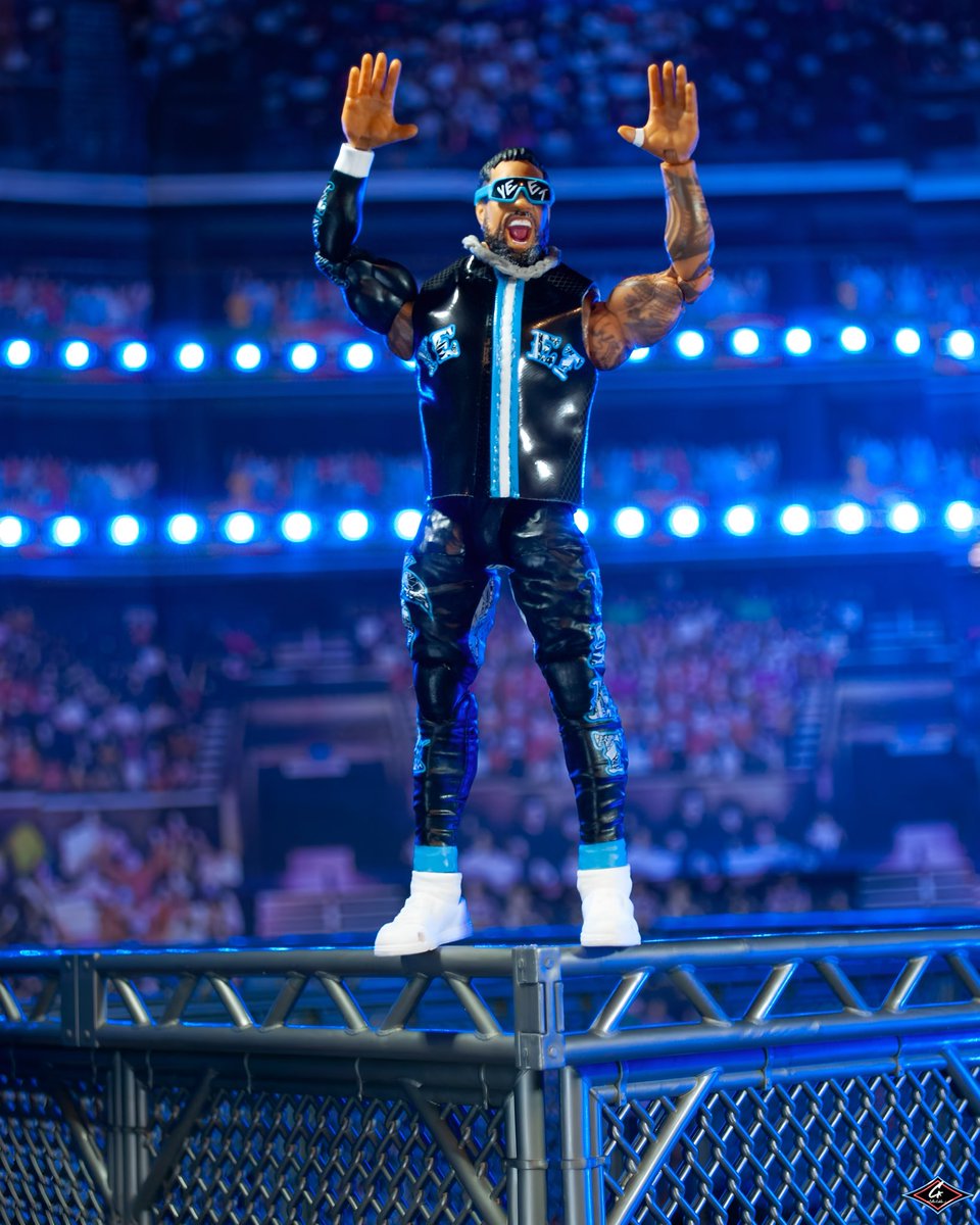 4  LETTERS
ONE WORD

<a href="/WWEUsos/">The Usos</a> <a href="/Mattel/">MATTEL</a> <a href="/RingsideC/">Ringside Collectibles</a>