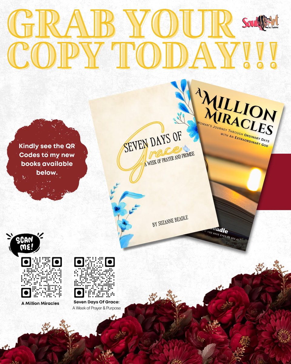 SuzanneBug's tweet photo. This is my newest project! Uplifting!!! Encouraging!!! Great for a Christmas gifts. 
Use the QR code above OR the links below to purchase your own copy. Or contact me for limited copies. J$3,500.00). 

https://t.co/hiVt2yKC5u

https://t.co/YVYgSa04fK https://t.co/adoOCzZTaa