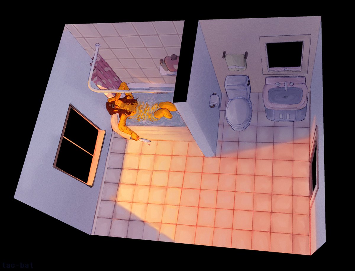 cw \\ fictional sh wounds &amp; artistic nudity (?) (no parts are shown, so i don't think i need to flag for it?)

*You don't feel any better.
#DELTARUNE  #Krisdeltarune