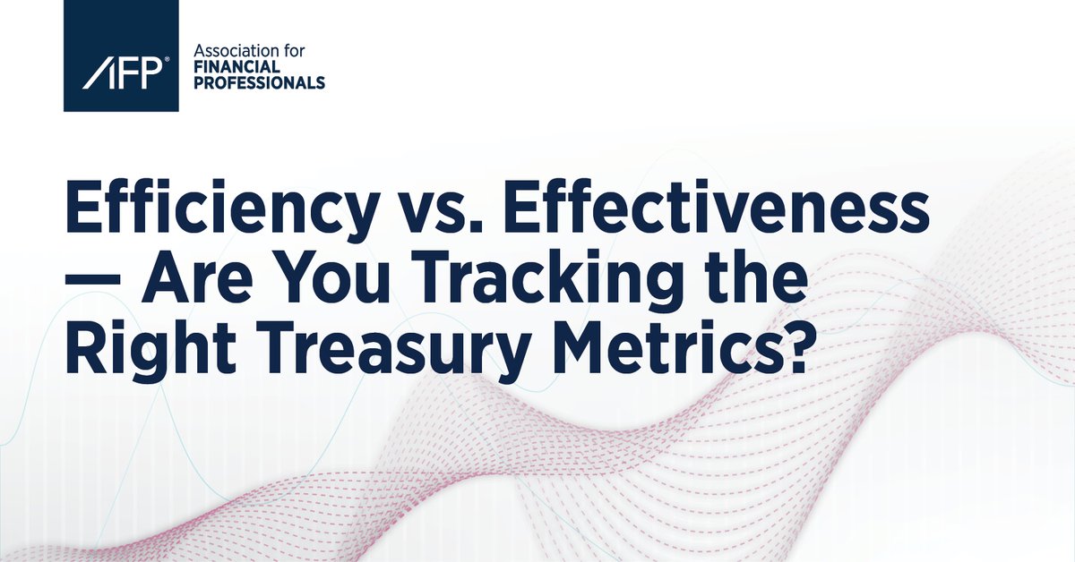 AFPonline's tweet image. Tracking dozens of KPIs? Make sure they matter. Efficiency shows how well you execute. Effectiveness shows how well you achieve goals.
Are you measuring both? Learn how in AFP's Executive Guide: Selecting the Right Treasury Metrics. 

Get the guide: hubs.ly/Q03VhtWX0
#KPIs
