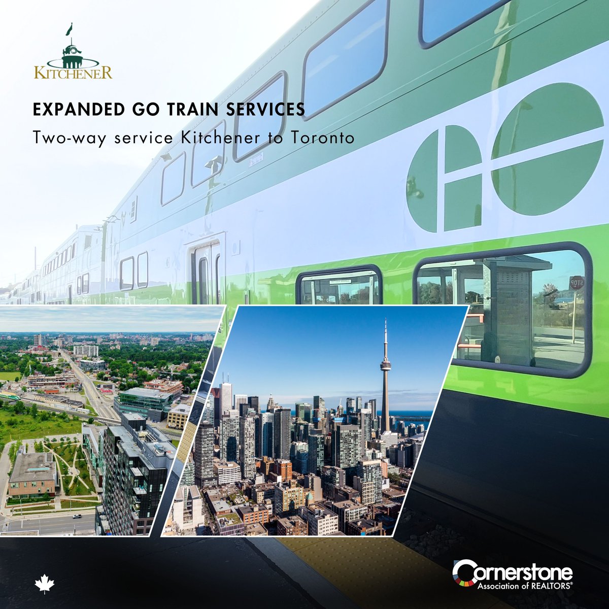 The Province announces expanded <a href="/GOtransit/">GO Transit</a> service on the Kitchener line. Starting Nov 23, weekend service to Kitchener launches, with trains every 30 mins from Bramalea to Union Station. This boost enhances connectivity in the Toronto-Waterloo Corridor, fostering regional growth