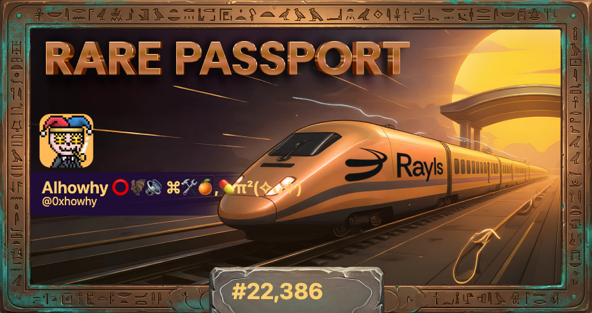 The Rayls manifesto just went live. The early passports are disappearing fast! Get yours before the train leaves the station.

#22,386!

 raylsmanifesto.com