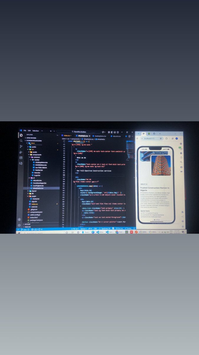 xannyOfCodes's tweet image. 3AM and I’m deep into building a new business portfolio site for a construction brand.

IT’S ONLY DELUSIONAL UNTIL IT WORKS.

#AI  #BuildInPublic #100DaysOfCode