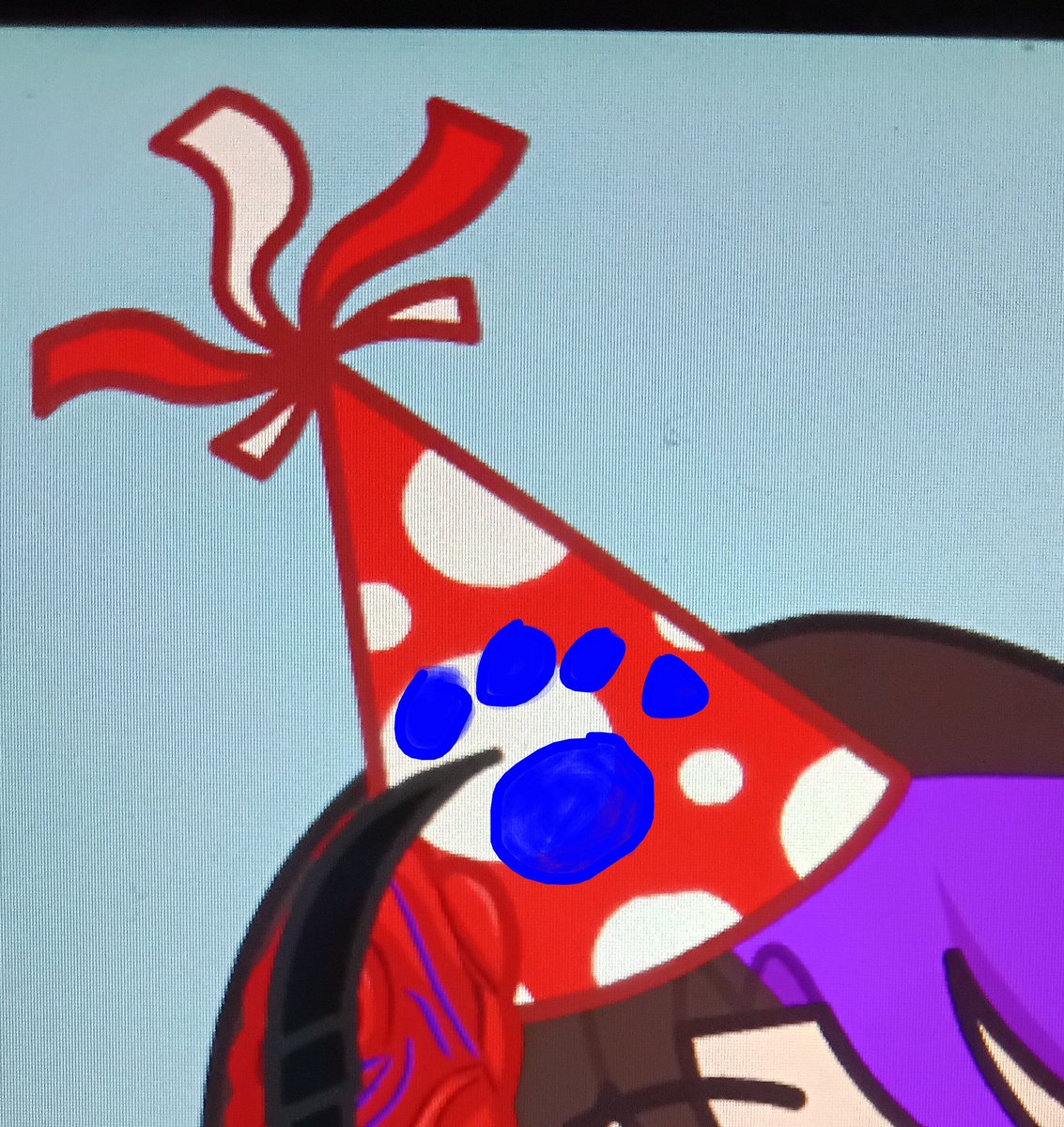 AvaSheckles's tweet photo. "mhm! Ok,next one!"

*It's a white and red party hat! Maybe there is a party?* https://t.co/ARGAitd2ax