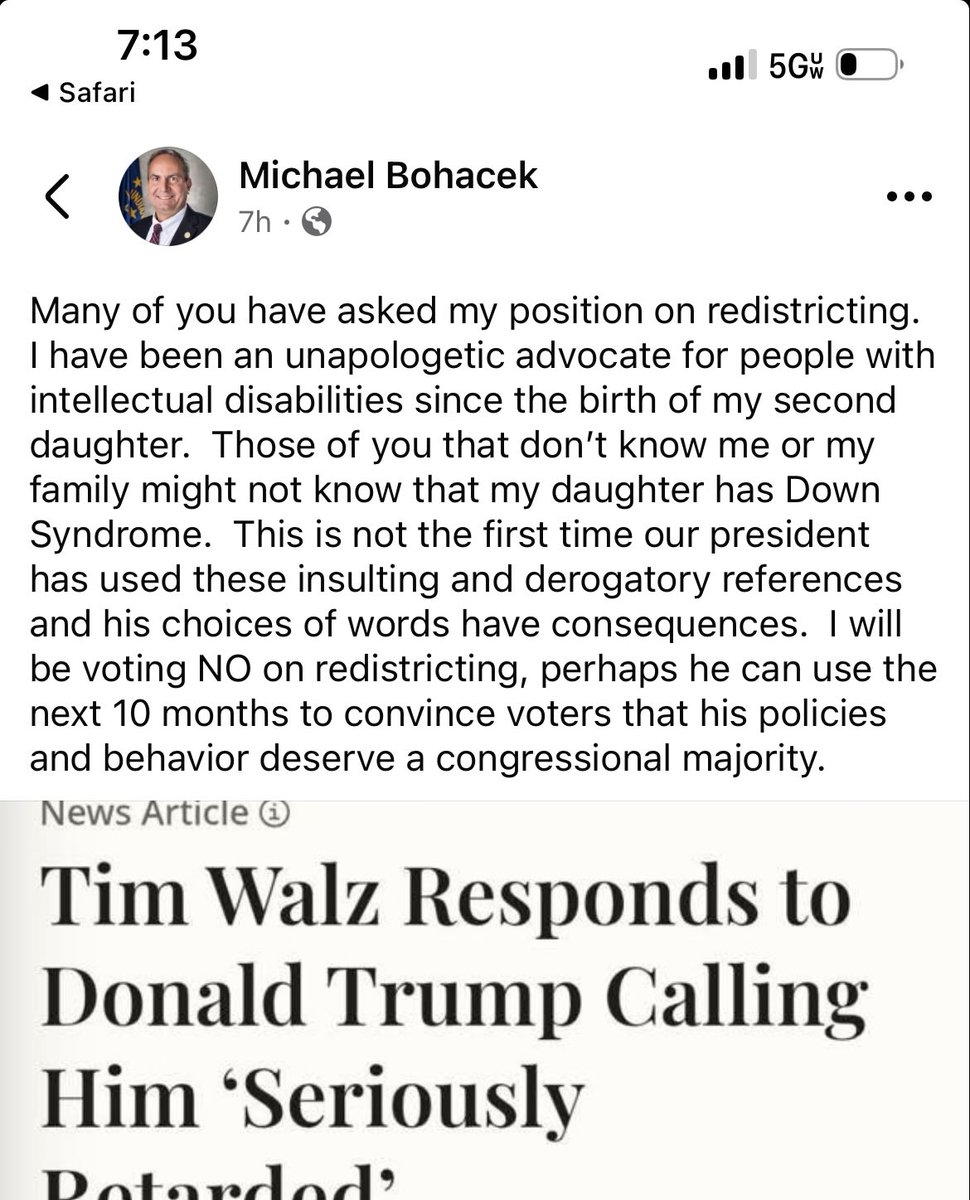 Indiana State Senator Michael Bohacek: