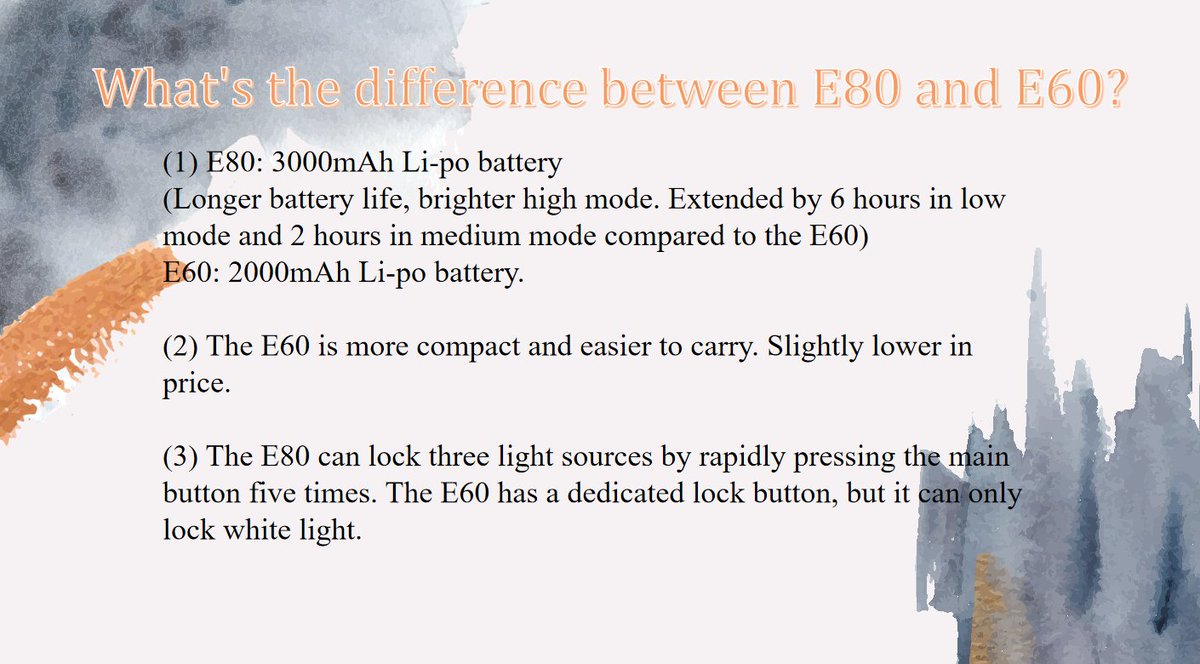 Nadine_RovyVon's tweet image. What&apos;s the difference between E80 and E60?
💡E80: bit.ly/4ixSQjA
💡E60:bit.ly/3LZAP1r
At this moment, everything is 20% off. You can choose according to your needs.
#RovyVon #edc #flashlight #BlackFriday