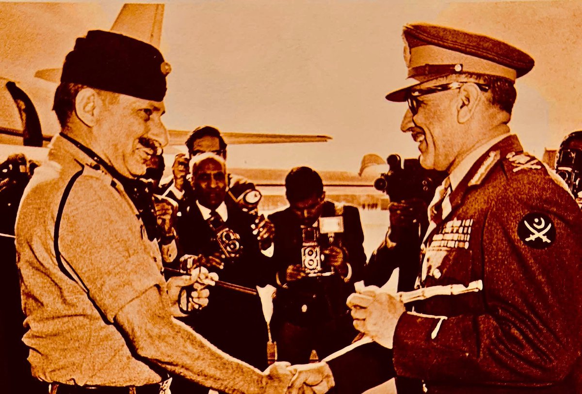 Field Marshal Sam Manekshaw at Lahore Airport on 29 Nov 1972. 
Coincidentally today is 29 November.