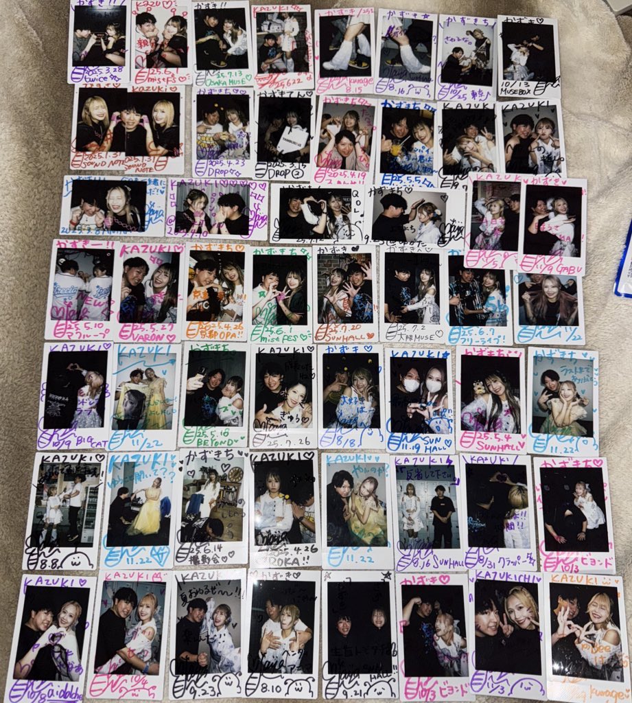 387/577 の中で好きやったチェキ何枚か☝️✨ 脚チェキに、2枚使って2