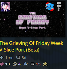 VsGabsFNF's tweet image. You cannot call me crazy, BOTH OF THESE WERE FEATURED.

You&apos;re telling me, that these ports can get more likes and views than mods with amazing visuals, beautiful songs, and passion put behind them. I speak for everyone that this is BULLSHIT

#fnf #fridaynightfunkin #fnfmod