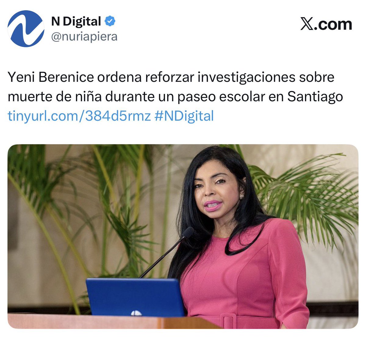 Aplaudimos esta decisión de la Procuradora General <a href="/YeniBerenice/">Yeni Berenice</a>. En un caso donde confluyen tanto poder e intereses, solo la intervención de la más alta autoridad puede equilibrar la balanza y garantizar una investigación seria. Su participación ayuda a evitar que el proceso sea
