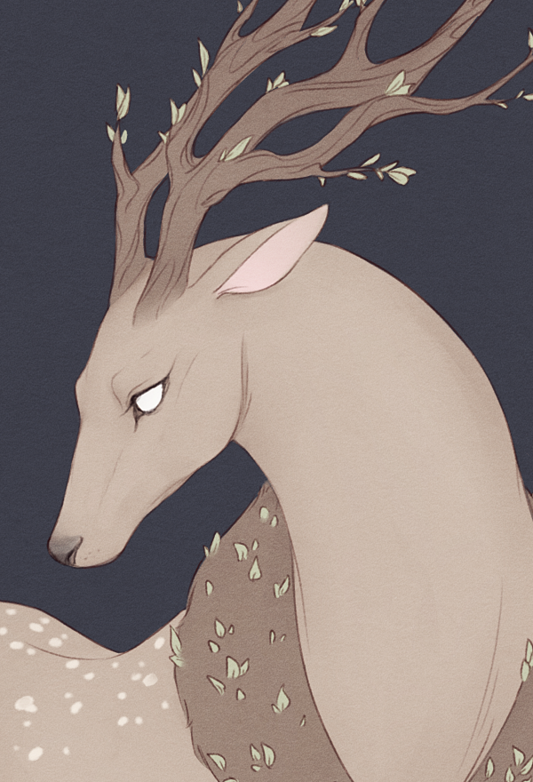 Crops of a character sheet commission for Charlotte's d&amp;d fairy druid character, Silver! 🐇