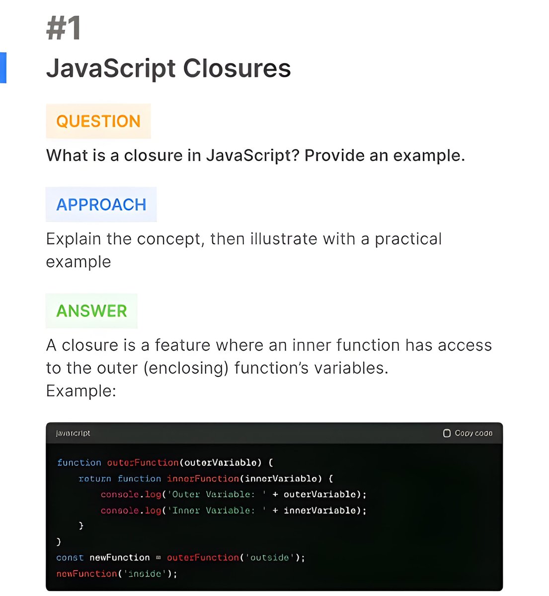 11xcoder's tweet image. 🚀 Ace Your Front-End Interview!
Ready to land that dream front-end developer role? 💪 Technical interviews can be challenging, but with the right preparation, you can confidently showcase your skills.

#FrontendInterview #WebDeveloper #JavaScript