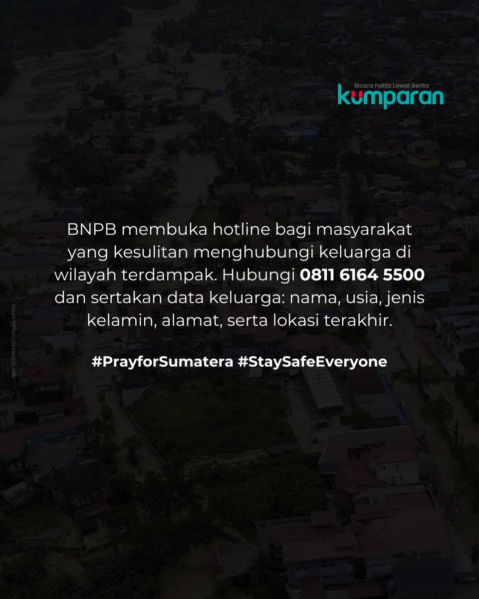 kumparan's tweet image. Share konten ini supaya informasi nomor darurat ini bisa sampai ke teman-teman yang membutuhkannya.

#engagement #intcom #am #carousel #PrayForSumatera #infokontakdarurat #info #infoterkini #berita #beritaterkini #bicarafaktalewatberita #kumparan