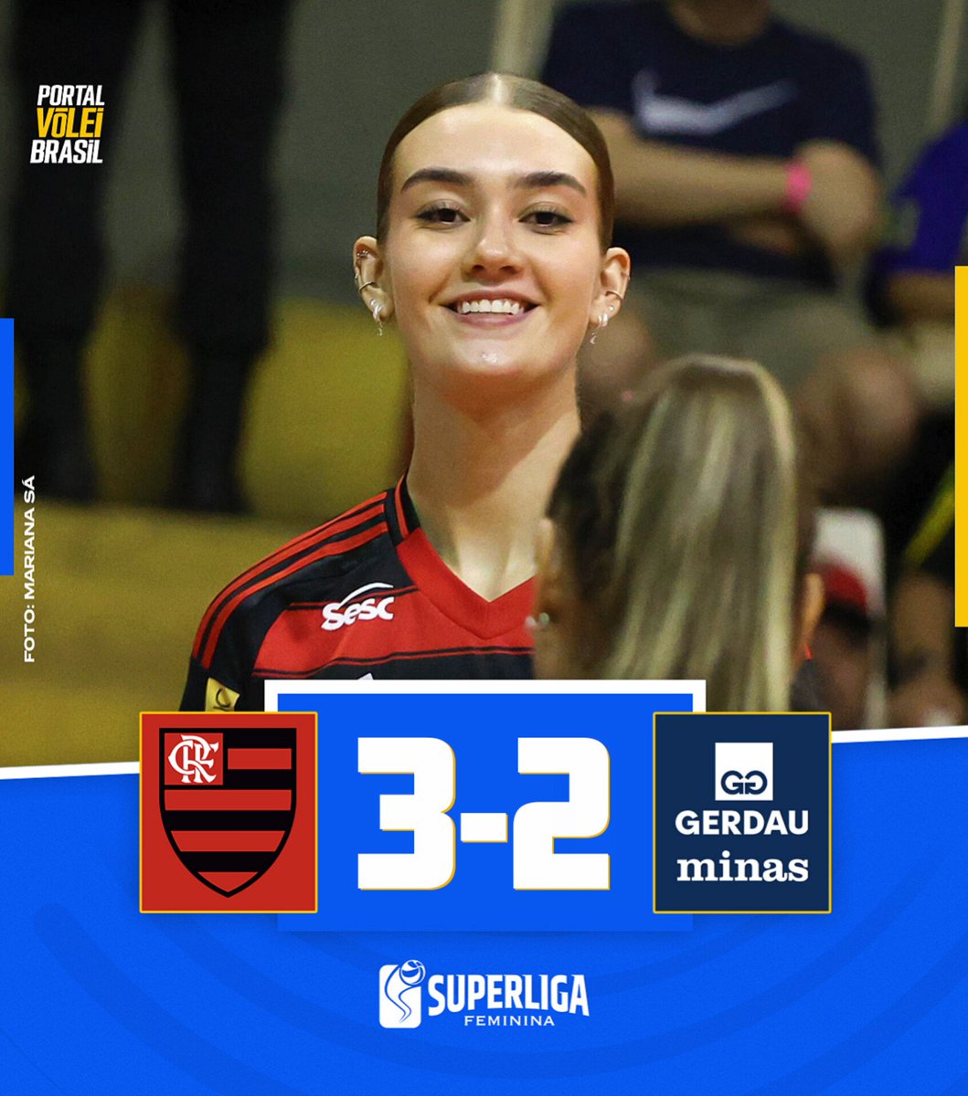 portal_volei's tweet image. ✅ FIM DE JOGO!

🏐  🔴 SESC FLAMENGO 3x2 GERDAU MINAS 🔵
➡️ (20x25, 28x26, 15x25, 25x18, 15x08)
🏆 Superliga Feminina | Rodada 08 (Turno)