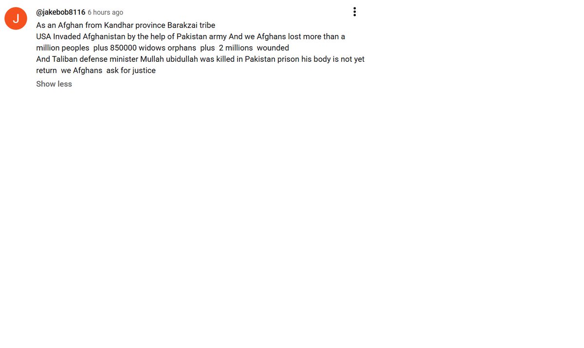 SateeshChava's tweet photo. @Qaribadar1 I found this below info from one of the youtube video comment pasting it down. I am not how much is this correct only afghan people know this fact. https://t.co/d2tOjrzAf0
