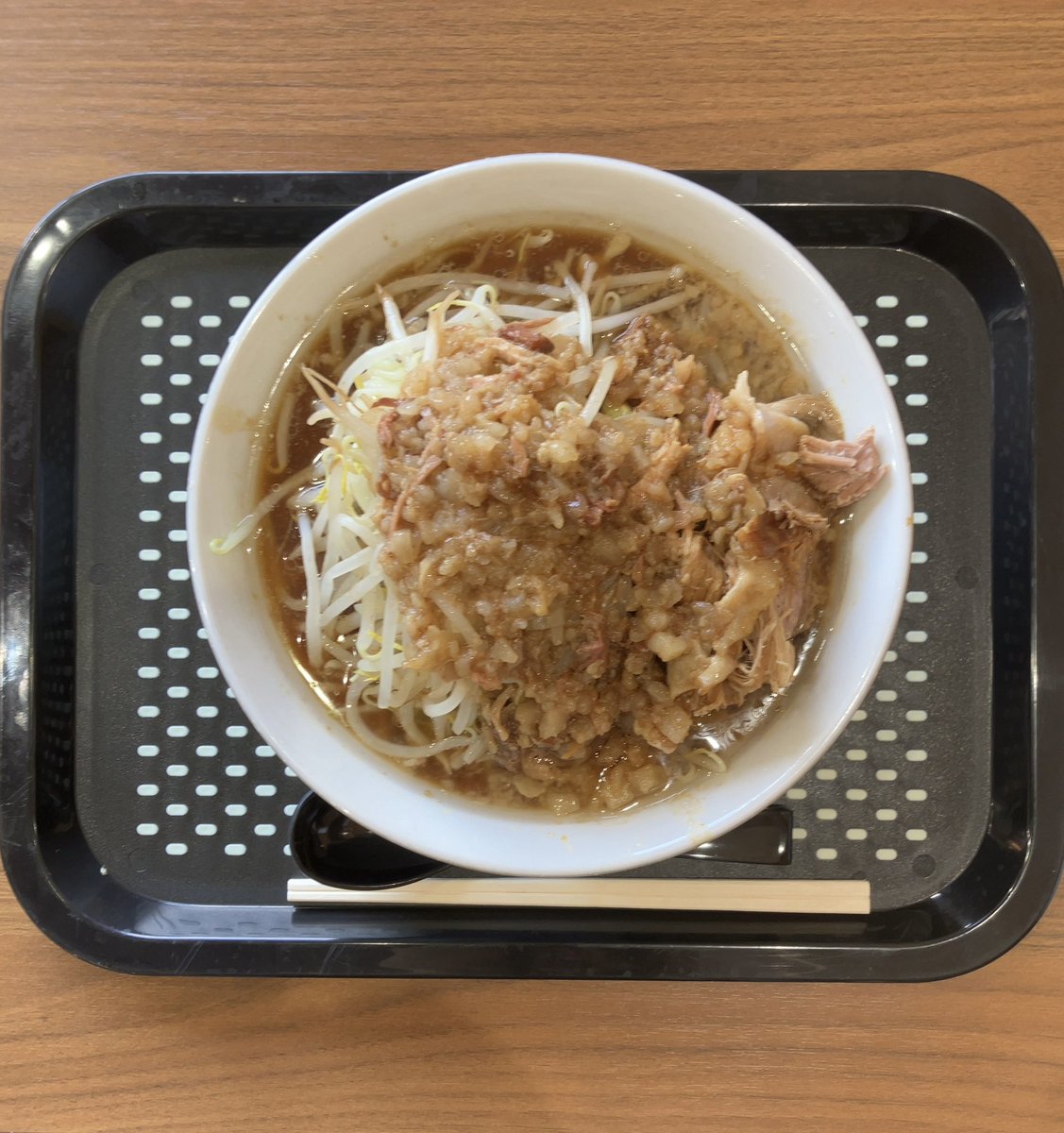 🏠夢の一歩 湖西店 🍜ラーメン小(200g)[ニンニク:抜き/ヤサイ:マシ