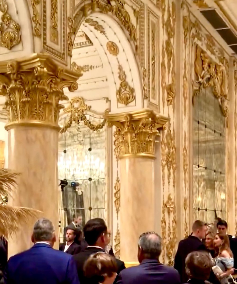 RonFilipkowski's tweet image. This is Mar-a-Lago, so I think he’s probably just getting started with the gold stuff in the White House.