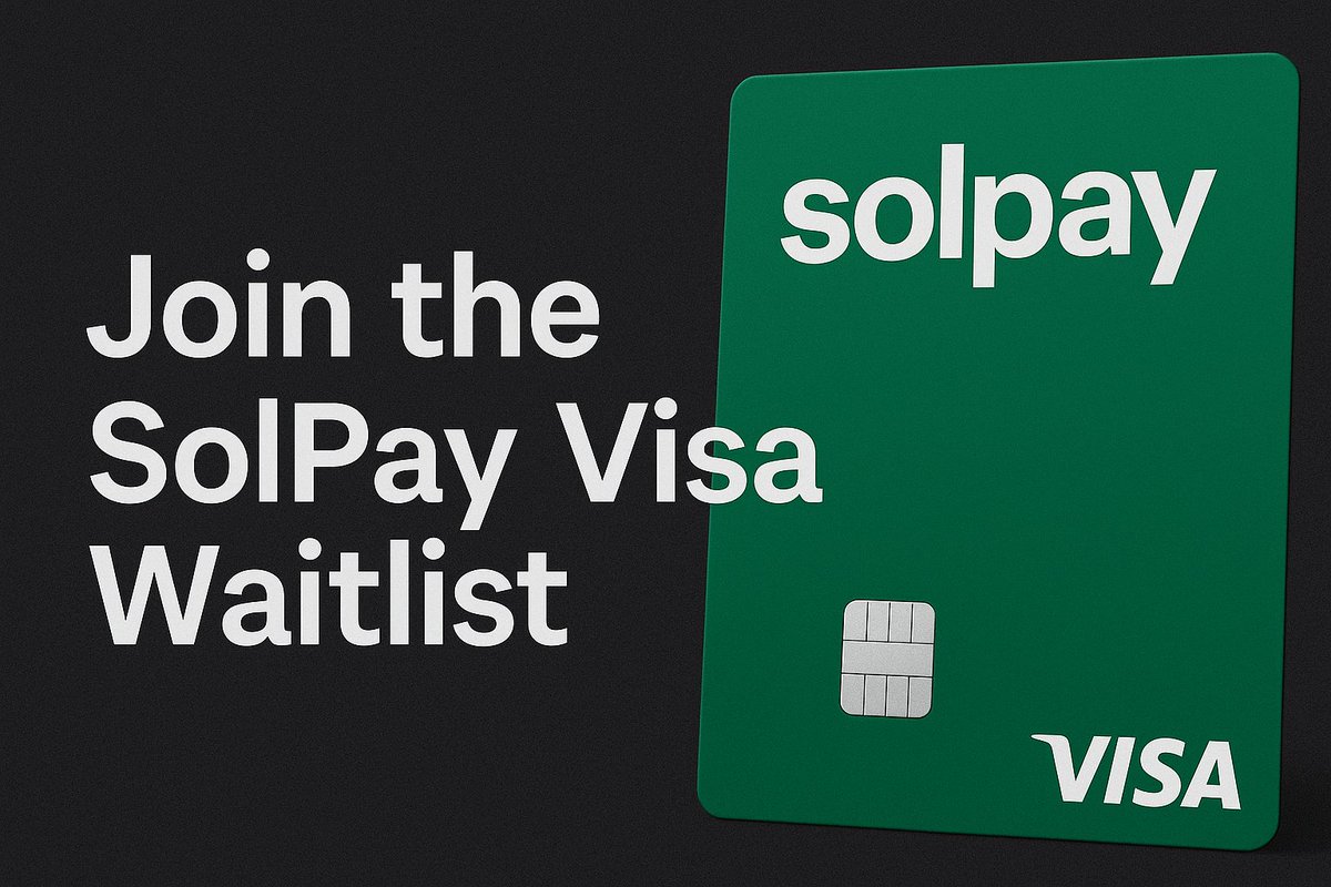 SolPay Visa Card waitlist is officially live.

Spend USDC anywhere Visa is accepted.
Priority access is based on your $SP holdings.
This is just the first of many bullish announcements I’m dropping from now until the end of the year.

Join the waitlist: solpay.cash/visa-waitlist