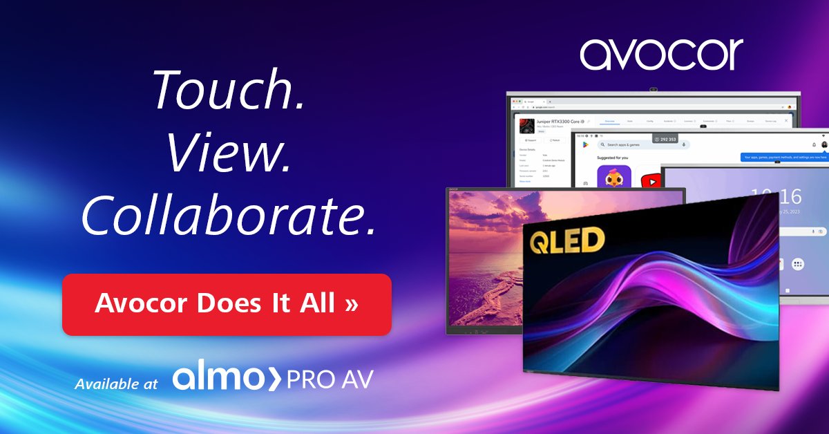 AlmoProAV's tweet image. One brand. Endless possibilities.
From interactive displays to seamless collaboration, Avocor brings teams together like never before. Whether your client is brainstorming, presenting, or connecting remotely - @AvocorTech delivers the ultimate experience.

👉…