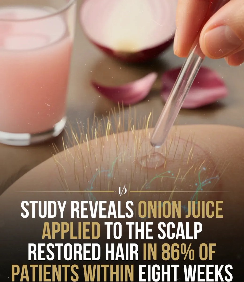 BabyD1111229's tweet image. Recent research indicates that onion juice can be effective in restoring hair growth. 

In a study, 86% of patients who applied onion juice to their scalp experienced hair regrowth within eight weeks. This suggests that onion juice may be a viable natural treatment for hair loss.…