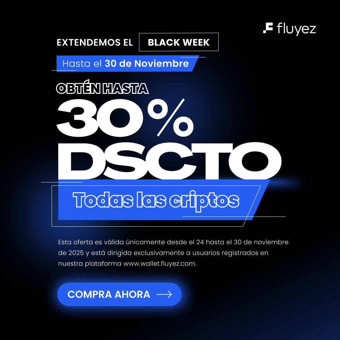 fluyez's tweet photo. 🔥 Extendimos el Black Week
Solo por el 29 y 30 de noviembre, obtén 30% de descuento en la comisión al comprar cualquier cripto.
Últimos días para aprovechar el precio preferencial.
🔵 Solo en https://t.co/nV0MMcUvMe https://t.co/GGIEW6AtPp