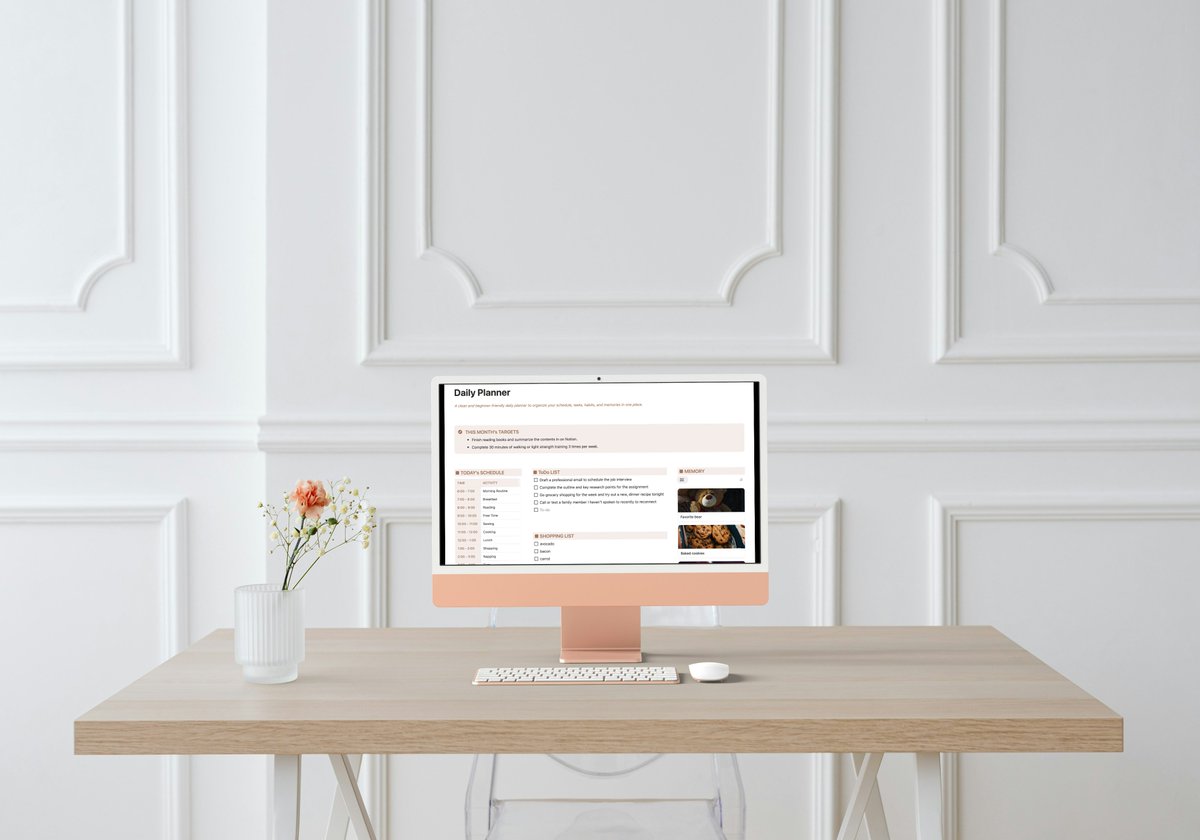 LexLab_LegaL's tweet image. No complex databases or confusing setups.This Notion template is built for immediate use!
☑️Morning/Night Routines: Build better habits with simple lists
☑️Habit Tracker: Stay accountable with a clear, visual tracker
👉 notion.com/templates/simp…
#DailyPlanner #Productivity #Notion