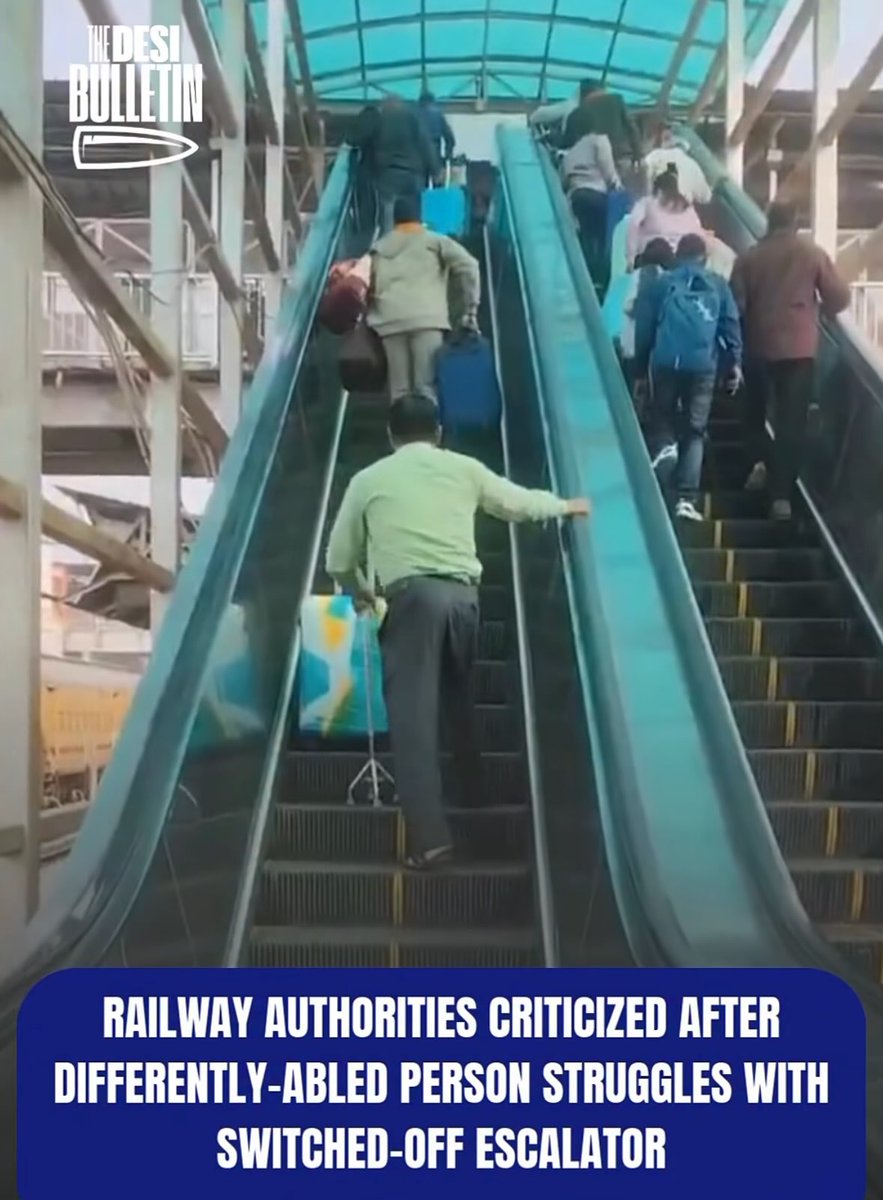 macroschema's tweet image. No comment from reel minister @AshwiniVaishnaw 

This is the state of every railway station in India

Most don’t even have escalators

And the ones that have are useless 

Shithole nation for a reason