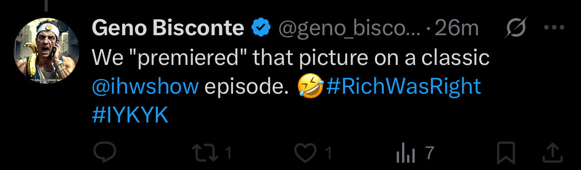 SoThrrrJoeBrrrr's tweet photo. When I forget to flush a turd for 6 months I call it “a classic turd”
@geno_bisconte #ImBlocked #HugBox https://t.co/xK512viCvX